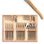 menagere 24 pieces laguiole manche bois d'olivier