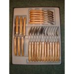 menagere 24 pieces laguiole manche bois d'olivier