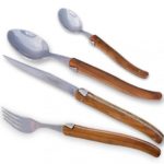 menagere 24 pieces laguiole manche bois d'olivier