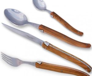 menagere 24 pieces laguiole manche bois d'olivier