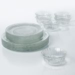 service de table verre transparent