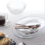 service de table verre transparent