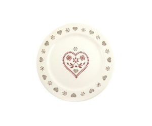 assiette plate coeur