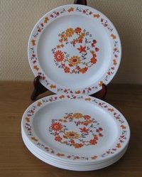 assiette plate en arcopal