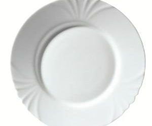 assiette plate en verre - 25 cm - lot de 6 rock square