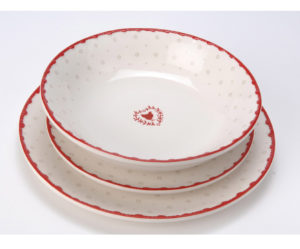 assiette plate motif poule