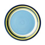 assiette plate multicolore