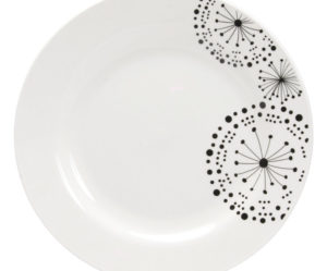 assiette plate ronde noire