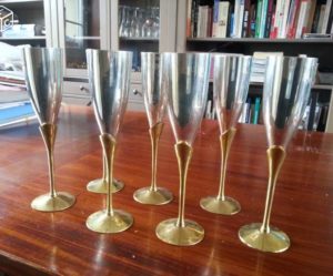 flute a champagne en argent