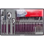 laguiole production menagere 24 pieces rouge