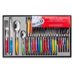laguiole production menagere 24 pieces rouge