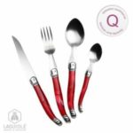 laguiole production menagere 24 pieces rouge