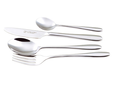 menagere 24 pieces inox - finition contrastee miroir sable savana