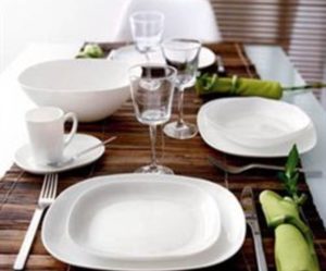 service de table en verre