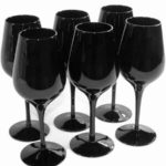 verre a pied noir plastique