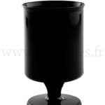 verre a pied noir plastique