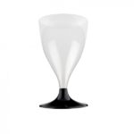 verre a pied noir plastique