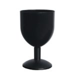 verre a pied noir plastique