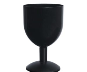 verre a pied noir plastique