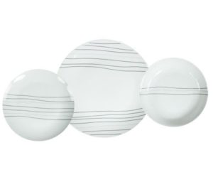 service de table 18 pieces sweet line noir