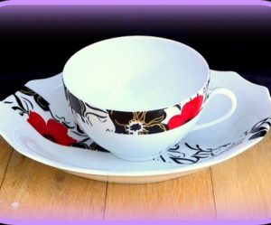 service de table rouge et noir