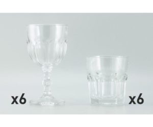 verre a eau avec pied