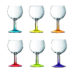 verre a pied multicolore