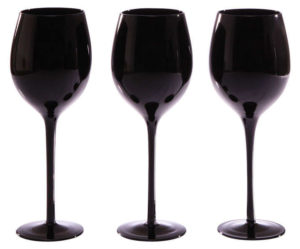 verre a vin noir opaque