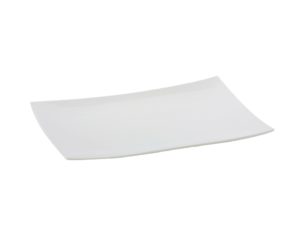 assiette plate blanche rectangulaire