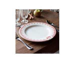 assiette plate damier rouge comptoir de famille