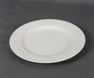 assiette plate ronde blanche