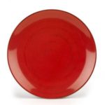 assiette plate rouge