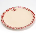 assiette plate rouge