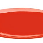 assiette plate rouge