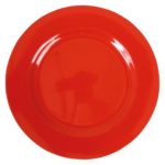 assiette plate rouge