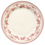 assiette plate rouge