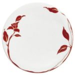 assiette plate rouge