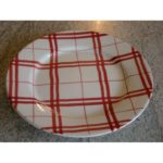 assiette plate rouge