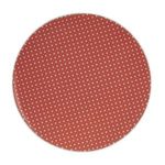 assiette plate rouge