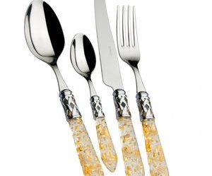 menagere 24 pieces inox avec manche nacre aladdin