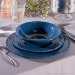service de table bleu turquoise
