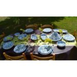 service de table bleu turquoise
