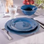 service de table bleu turquoise