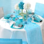 service de table bleu turquoise