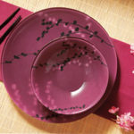 service de table fushia