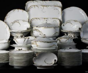 service de table haviland bordure or