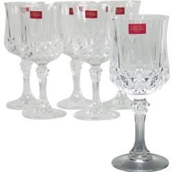verre a pied en diamax transparent - lot de 6 longchamp