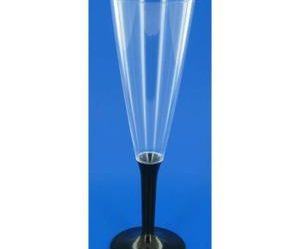 verre a pied noir jetable